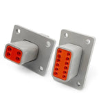 Deutsch DT Series IP68 Waterproof Connector with Fixed Flange Plug DT04-2P/12P for Auto/Truck/Bus Wiring 22-16AWG