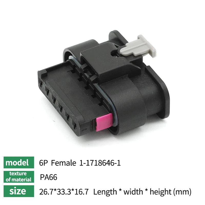 5/10/100 Sets 2P/3P/4P/5P/6P1-1718645-1 1-1670916-1TE type wiring harness connector reversing radar plug waterproof connector