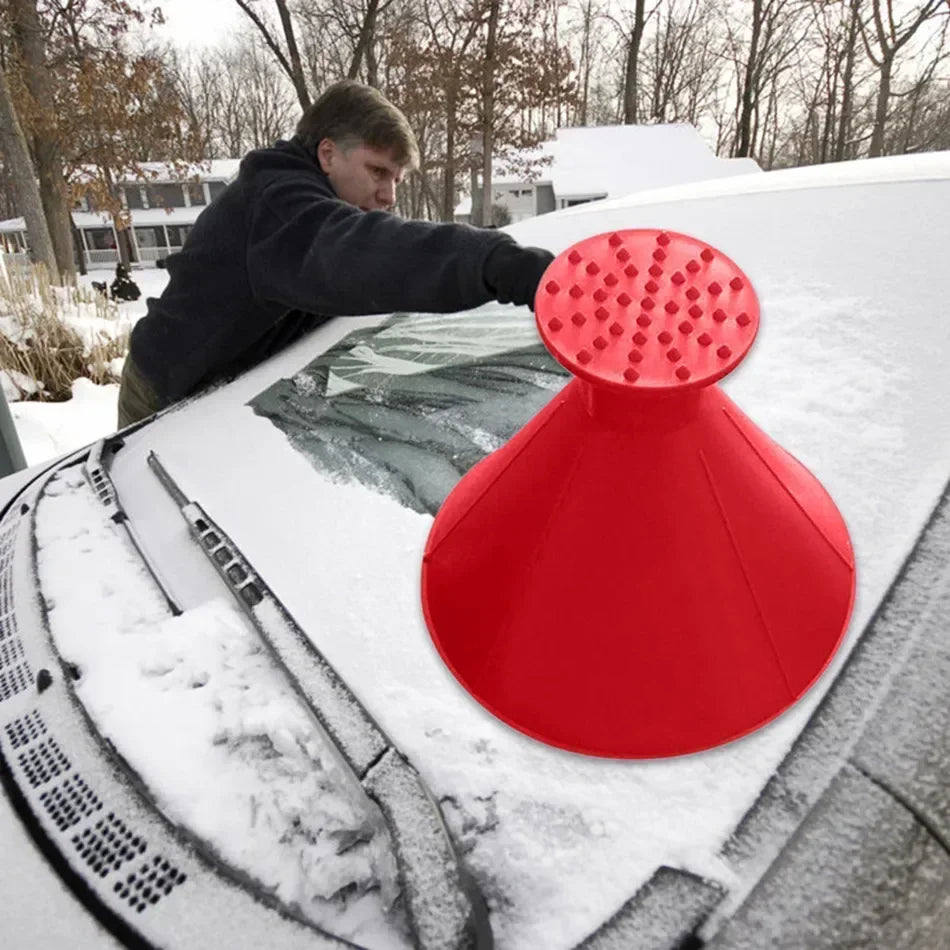 Winter Auto Car Magic Window Windshield Ice Scraper Shaped Convenient and Practical Funnel Snow Remover Deicer Cone Scrapin Amag