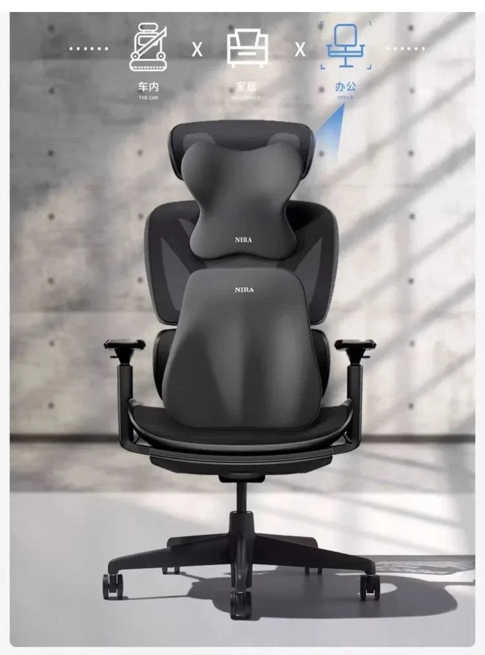 Upgraded Car Headrest Lumbar Support Memory Foam Cushion Super Head Pillow Comfortable Cushion Backrest Car Accsesorie Amagi