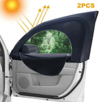 2pcs Car Window Shade Side Window Sun Tools Vehicle UV Protect Shield Mesh Mosquito Cover Breathable Protection Privacy Sunshade