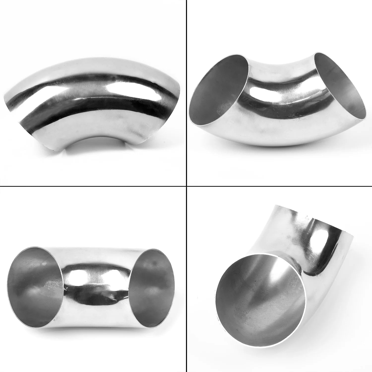 Car Exhaust Bend Elbow Pipe Fitting 2.5 63mm Stainless Steel Universal Car Exhaust Pipe Muffler Elbow Tube Bend Mandrel Fitting
