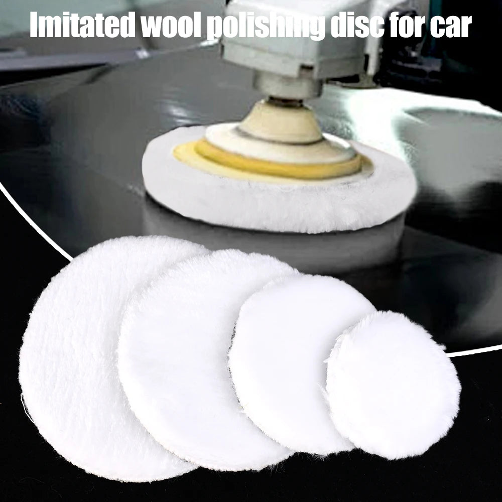 3/4/5/6/7Inches Wool Polishing Disc Waxing Polishing Buffing Car Paint Care Polisher Pads for Car Wash Auto Accessories