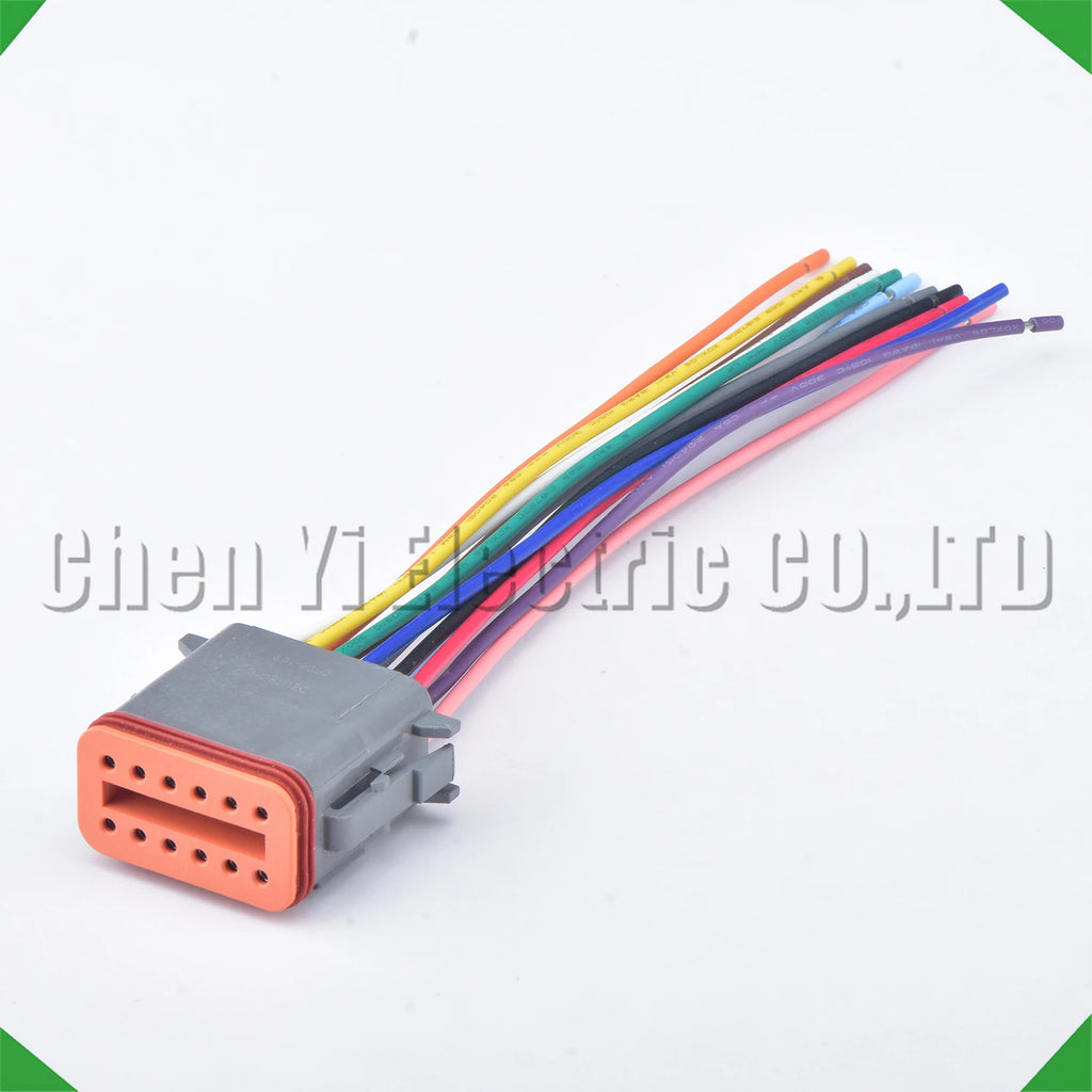 12-Pin Wire Harness female Waterproof Connector Automotive Electrical Harness pigtail