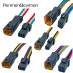 1 Set 2 3 4 6 8 Pin JST Miniature Small Current Rearview Mirror Black Electrical Connectors Wire Harness Plug for Motorcycle