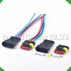 4-pin wire harness female automotive waterproof connector black steam harness