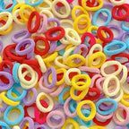 100/300PCS Colorful Basic Nylon Ealstic Hair Ties for Girls Children Ponytail Hold Scrunchie Rubber Band Kids Basic Hair Amagi