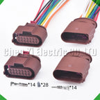 14-Pin Auto Connector Connector Automotive Connectors Gearbox harness 4H0973717C Vw Audi
