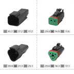 DT06-2S/DT04-2P Deutsch black connector Automotive waterproof wiring harness plug 12PB connector rubber shell with terminal