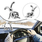 Cartoon Animal Rabbit Car Interior Center Console Decoration Personality Dining Table Desk Creative Props Accessories