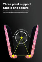 Car Phone Holder Women Diamond Crystal Car Air Vent Mount Clip Mobile Phone Holder Stand in Car Bracket Interior Amagi