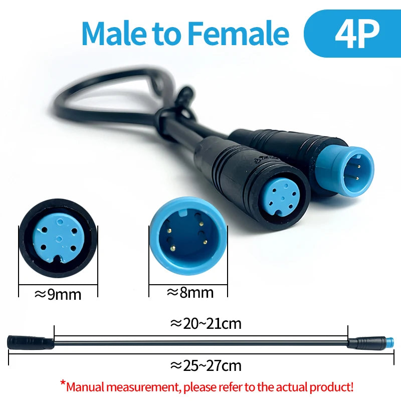 4/10Pcs M8 Waterproof Connectors 2/3/4/5/6 Pin, Male & Female Plug Socket Set, IP67 Wire Cable Connector Kit