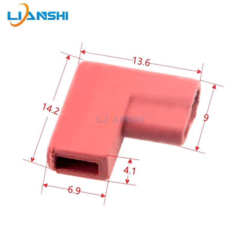 100pcs 2.8 flag shaped silicone sheath 110 elbow double wire insulated high temperature sheath DF110-4.0