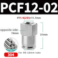 304 Stainless Steel Quick-Connect Air Hose Fittings - BSP 1/8",1/4",3/8",1/2 Pneumatic Pipe Connectors with Corrosion Resistance