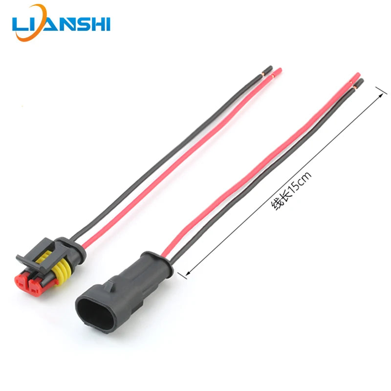 5set 282104-1 282080-1 Automotive waterproof connector 2p AMP connector DJ7021-1.5-11/21