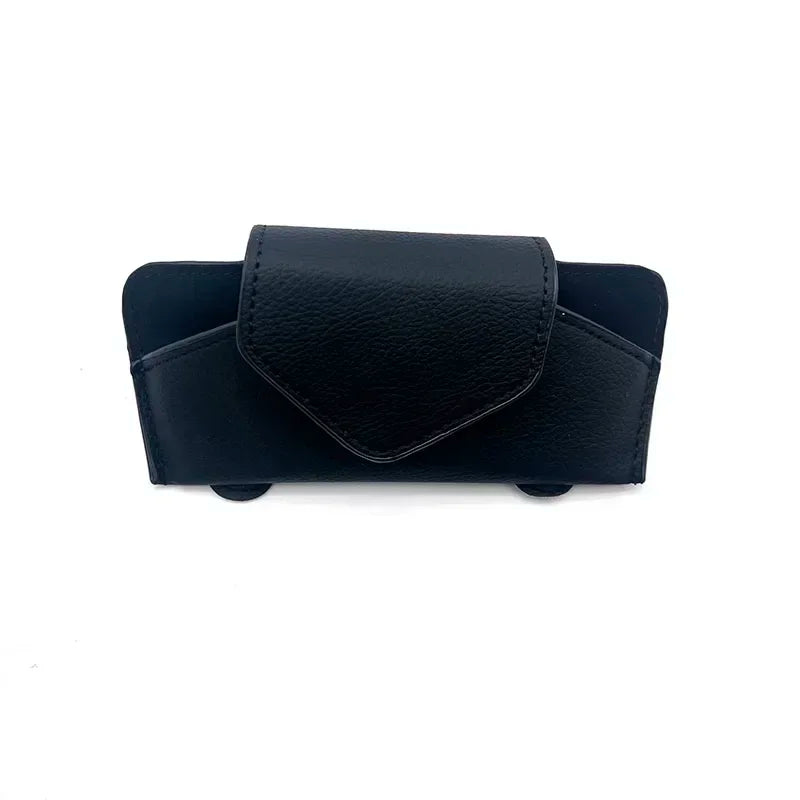 Car Glasses Storage Box Universal Sunshade Glasses Clip PU Soft Leather High-end Sunglasses Stand Car Accessories Storage amagi