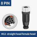 1Pcs M12 12MM Sensor Connector Straight Angle Male Female Waterproof Screw Threaded Plug Coupling 4 5 8 Pin PG7