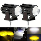 Motorcycle Mini Driving Light Dual Colo for Headlight Auxiliary Spotlight Lamp R ATV Scooter Moto Fog Light Accessorie 12V Amagi