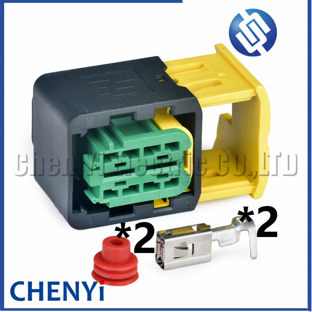 2 Pin female 6.3mm series Automotive waterproof connector wire harness Plug 1-1564542-1 2-1564542-1 3-1564542-1 4-1564542-1