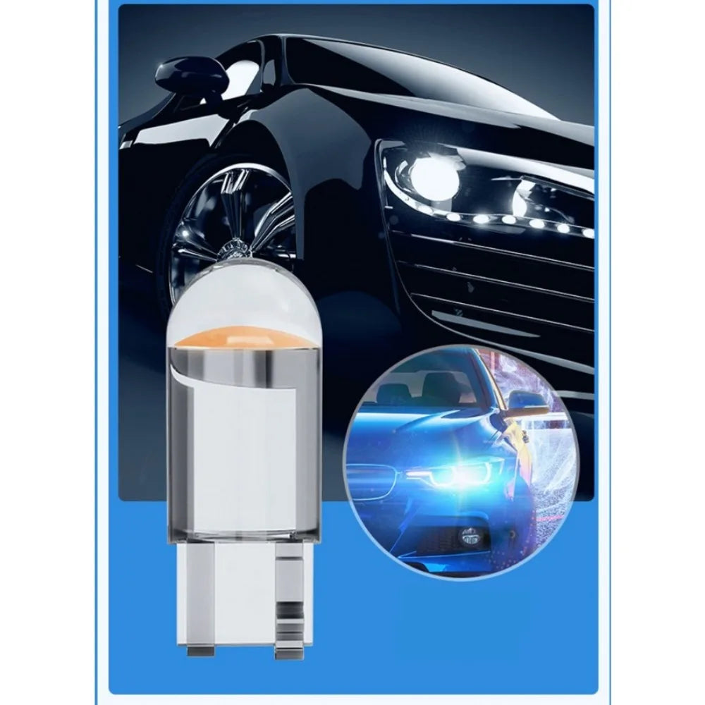 Car 12V COB Wedge Lamp with Glass Housing T10 Crystal One Piece Light Universal Waterproof LED Bulb Automotive Lighting Tools