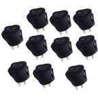 10PCS 12V Round Rocker Switch ON/OFF 2 Pin SPST Camper Van Caravan Motorhome For Car Auto Boat Household Appliances