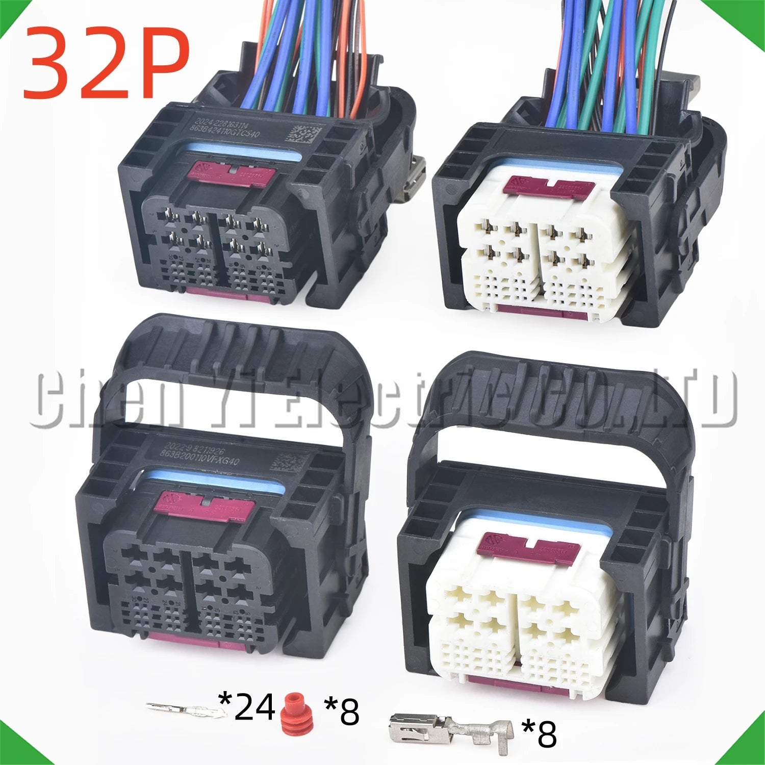 32-pin auto connector automotive connectors engine computer board harness