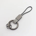 Car Sleek Carbon Fiber Style Keychain - 360° Rotatable, Universal Fit with Anti-Lost D-Ring, Durable for Men & Women Amagi