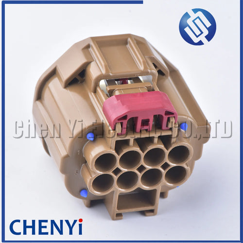 1 Set Brown 8 Pin 2.8mm series female automobile waterproof connector headlamp fog lamp turn lamp tail lamp plug 7283-6442-80
