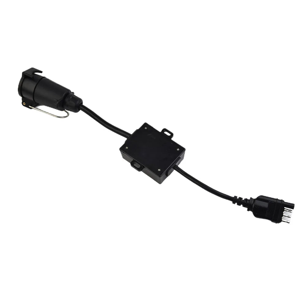 4 Pin Flat Plug To European 7 Pin Connector 4 To 7 Trailer Light Converter Electrical Adapter Socket Trailer Accessories