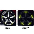 10pcs Car Wheel Hub Reflective Sticker Decorative Strips For Volkswagen Golf 4 5 7 6 Chevrolet Cruze Honda Civic Accord 2023