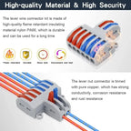 SPL2/3/4/5 Quick Wiring Terminal, PCT Parallel Wire Connector Junction Box, 1‑in 2/3/4/5‑Out Splitter for Lamp/Lighting