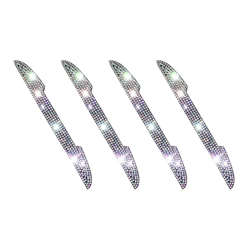 Bling Rhinestone Car Door Handle Scratch Protectors Suitable For All Cars Vehicles SUVs Side Mirrors Car Door Edge Guards Amagi