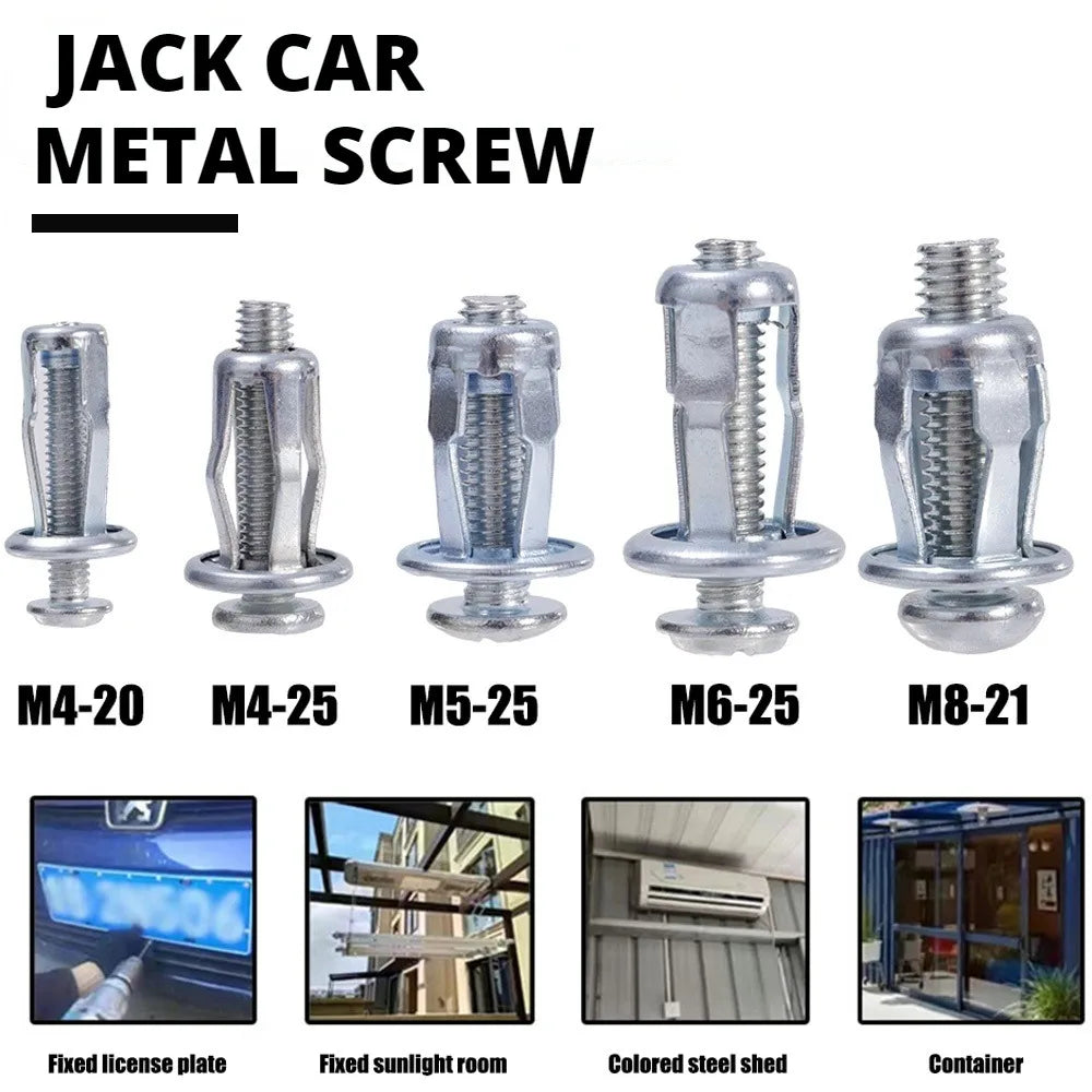 40-4pcs Petal Shape Rivet Nut Screw Bolt Kit M4 M5 M6 M8Metal Rivetnut Panel License Plate Clamp Lock Jack Nuts Auto Accessories