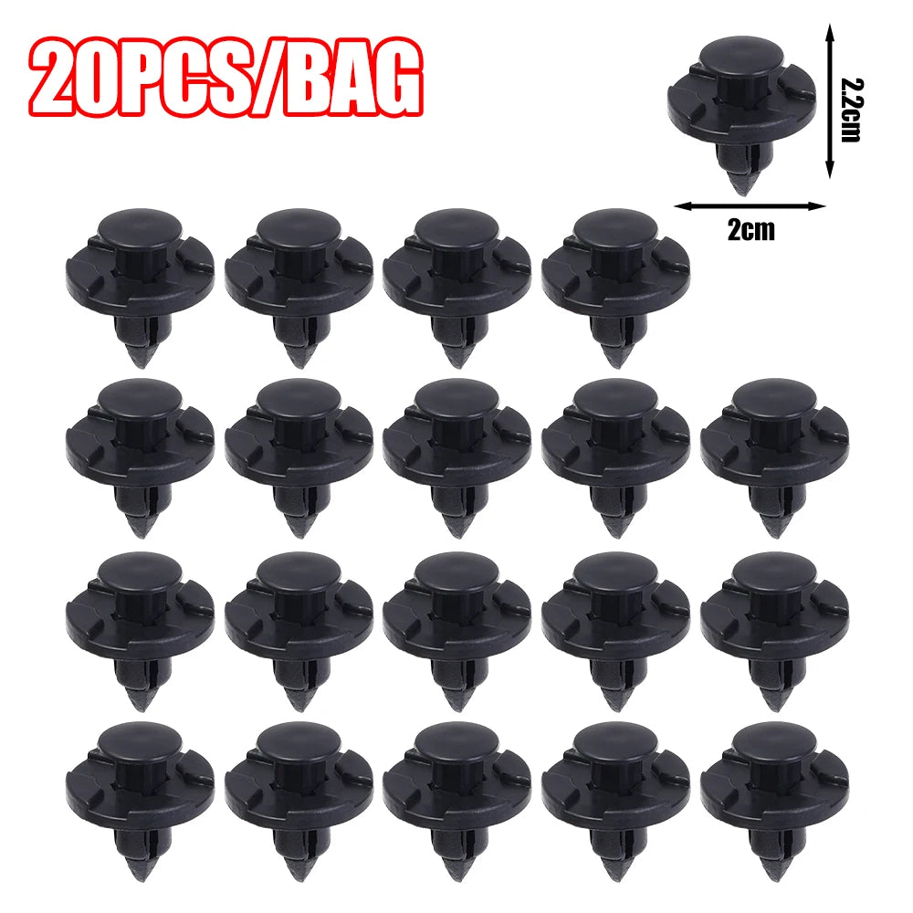 8mm Auto Fasteners Rivets Clips for Nissan Automotive Fastener Clips Body Push Retainer Bumper Trim Retainer Fastener 100/10Pcs