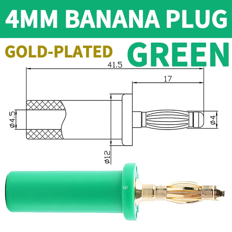 Pure Copper Gold-plated 4mm Banana Plug, Lantern Type, High Current 4mm Sound Box Speaker Wire, Banana Gold-plated Connector