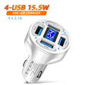 66W USB Type C Fast Charger For Car PD 4 USB Car Quick Charge QC3.0 12/24 V Cigarette Lighter Charger Adapter For iPhone Xiaomi