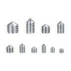 250Pcs/Box M3/M4/M5/M6/M8 Stainless Steel Allen Head Socket Hex Set Grub Screw Assortment Cup Point Set Screws With Plastic Box