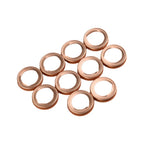 10 Pcs Metal Oil Drain Plug Crush Washer Gasket 11026-01M02 For Nissan For Infiniti Oil Drain Plug Crush Washers Gaskets