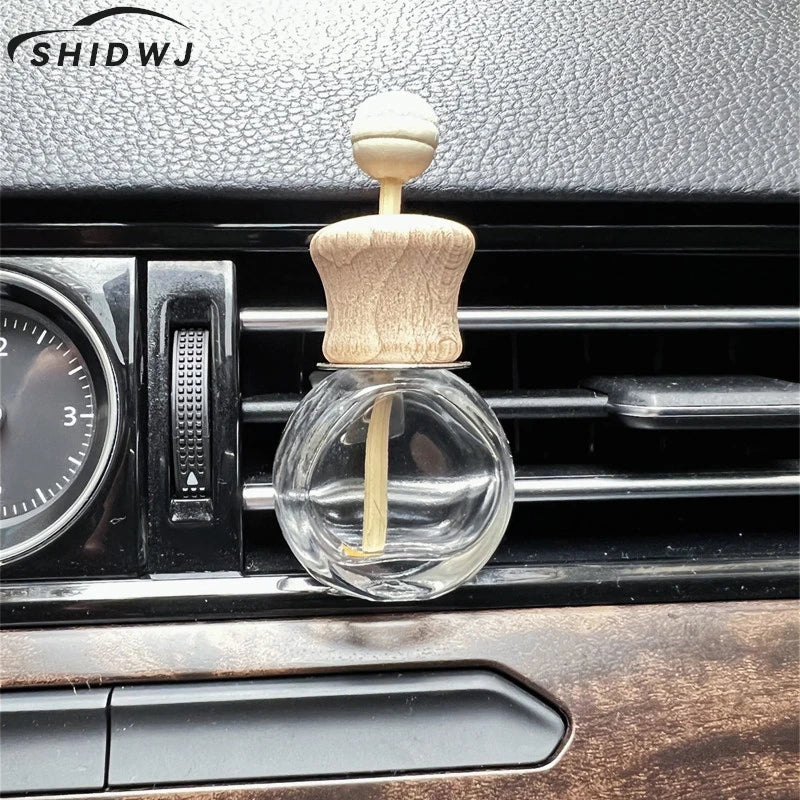 1PCS Car Hanging Glass Bottle Air Freshener Empty Bottle Aromatherapy Pendant Diffuser Car Decoration Aromatherapy Ornament