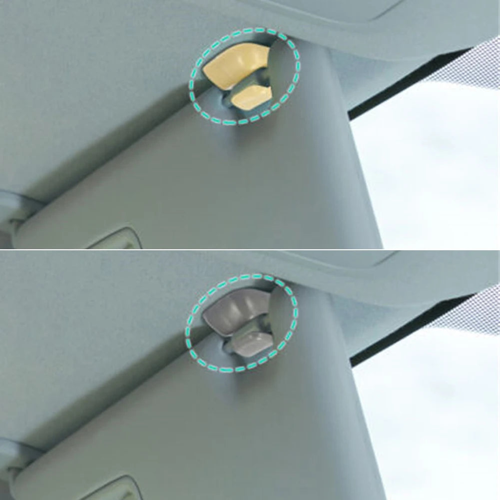 2Pcs Car Sun Visor Hook Clip Retainer For Honda For Civic Car Sun Visor Clip Gray Interior Hanger Hook Clip Bracket