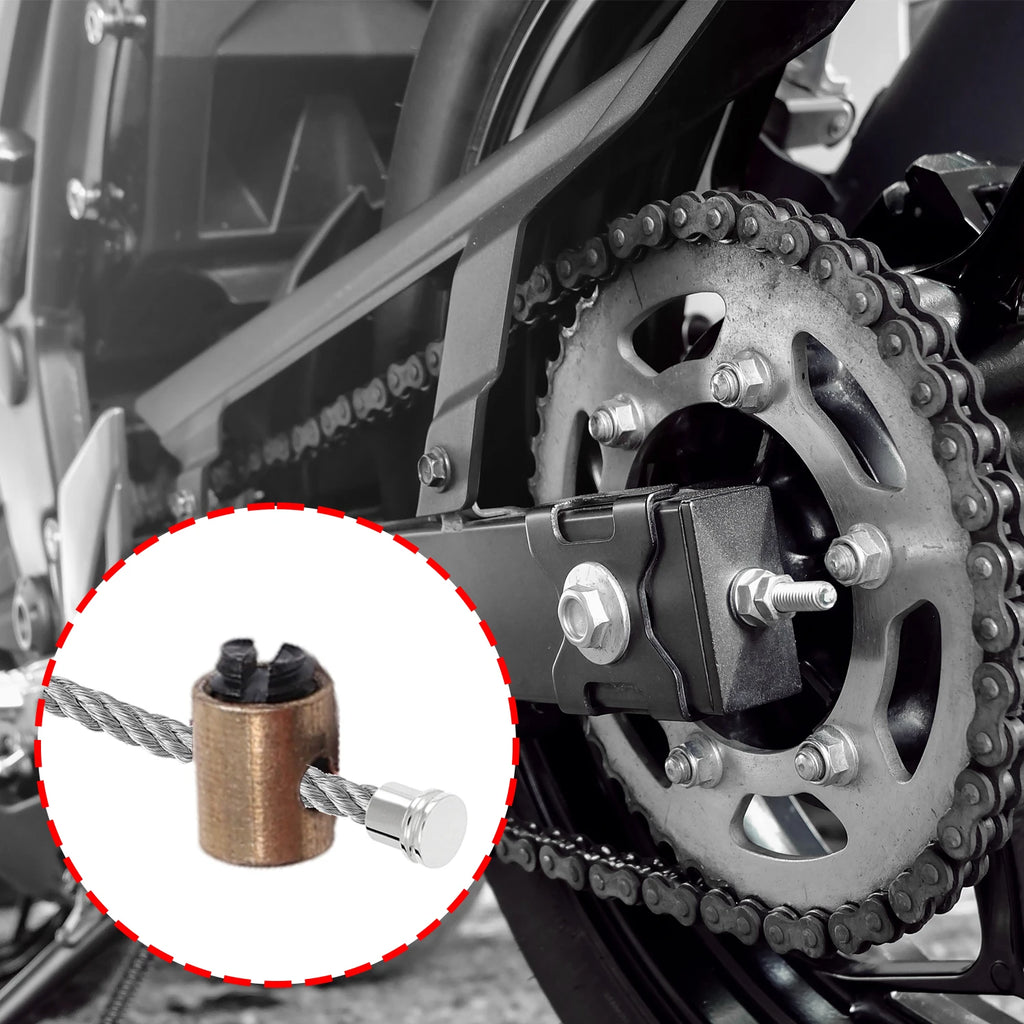 Universal Motorcycle Throttle Cable Solderless Nipple Bolt Screw Clamp for 50cc 125cc 250cc CRF KLX Pit Dirt Bike ATV Scooter
