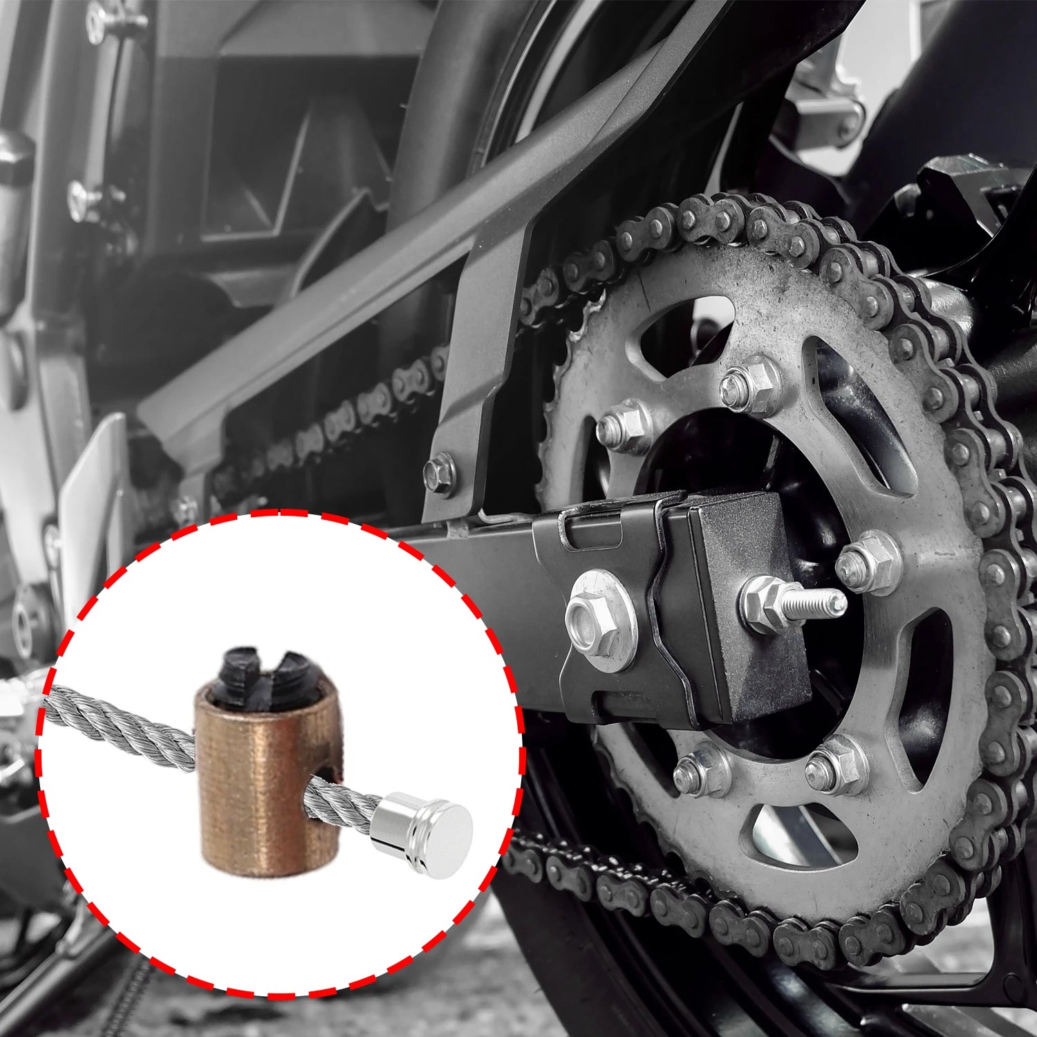 Universal Motorcycle Throttle Cable Solderless Nipple Bolt Screw Clamp for 50cc 125cc 250cc CRF KLX Pit Dirt Bike ATV Scooter