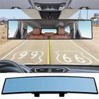 Car Snap-on HD Large Field of View Anti-fog Rear-view Mirror Universal Anti-glare Wide-angle Mirror White Car Accessories Amagi