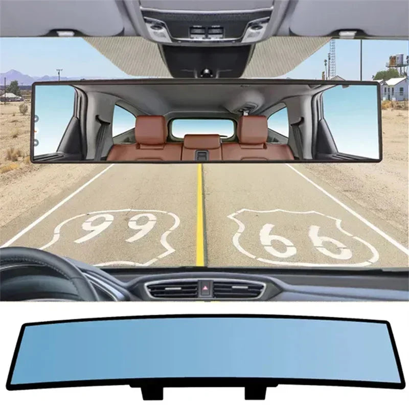 Car Snap-on HD Large Field of View Anti-fog Rear-view Mirror Universal Anti-glare Wide-angle Mirror White Car Accessories Amagi