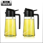 Glass Oil Spray Can Can Spray Dual-use Kitchen Utensils Glass Oil Bottle Press Type Spray Kitchen Tools Outdoor Barbecue Amagi