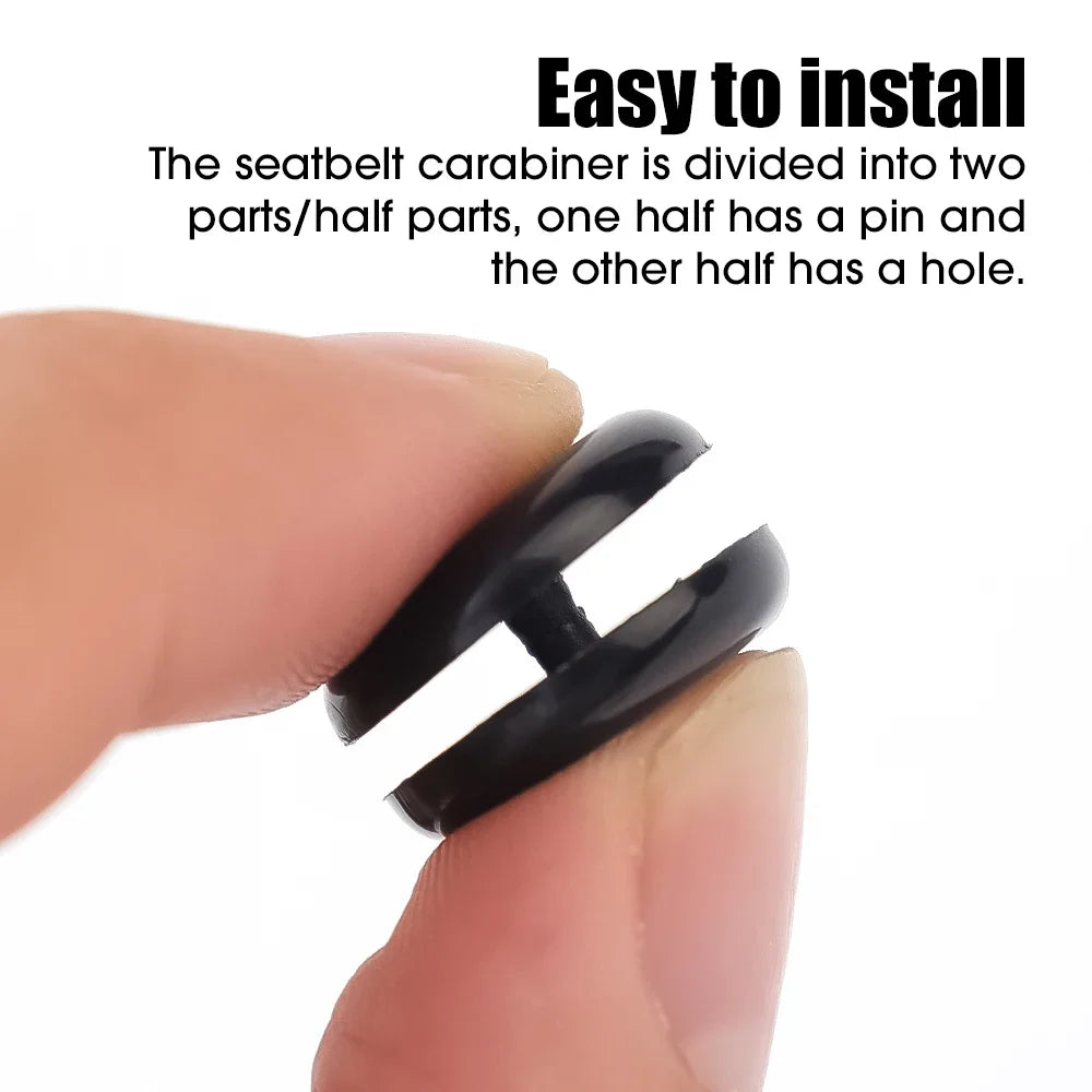 4/8pcs Car Safety Seatbelt Stopper Buckle Adjust Seat Belt Spacing Limit Stop Plastic Anti-slip Button Retainer Car Interior