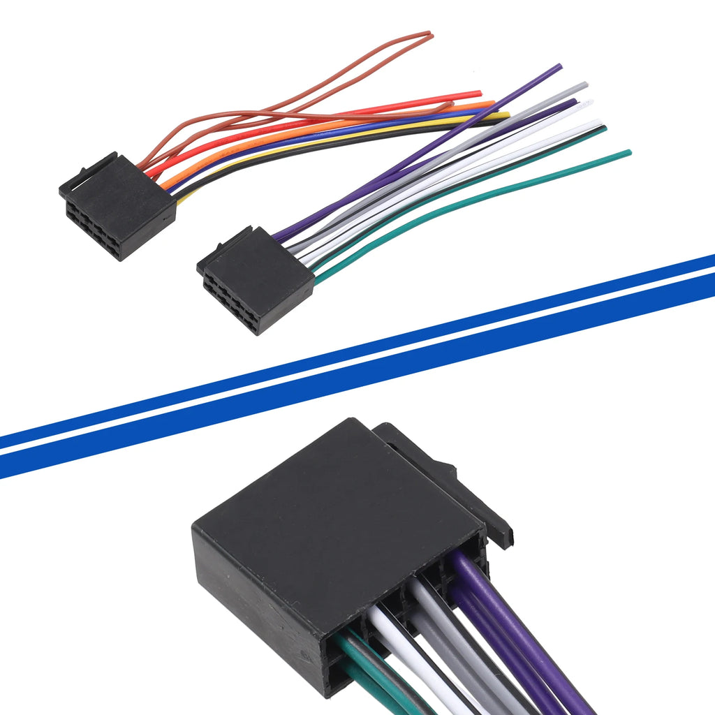 Universal Car Stereo Radio ISO Cable Adapter ABS Male Plug To Female Connector Wiring Harness