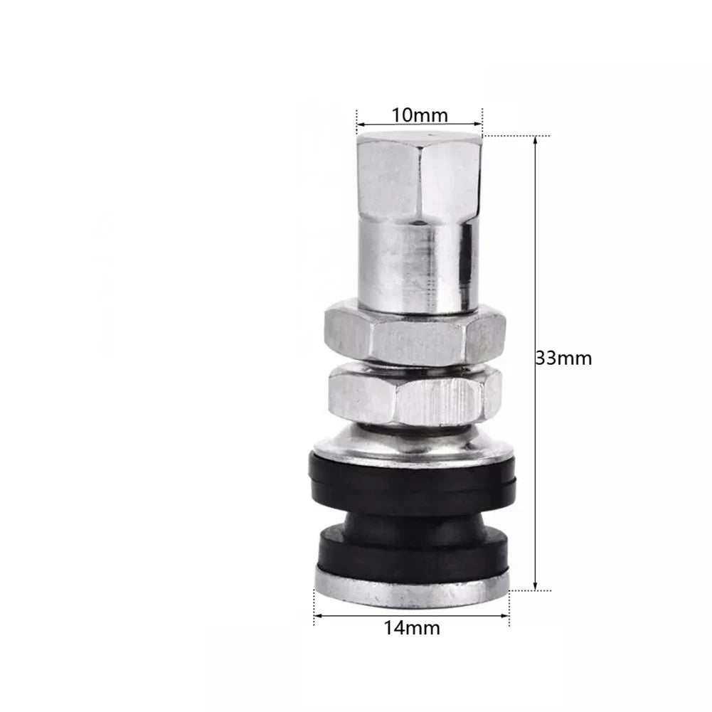 2 Pcs Car Tire Valve Short Stems Tubeless Vacuum Tire Valve Stems Silver Tire Valve Short Stems Auto Replacement Parts