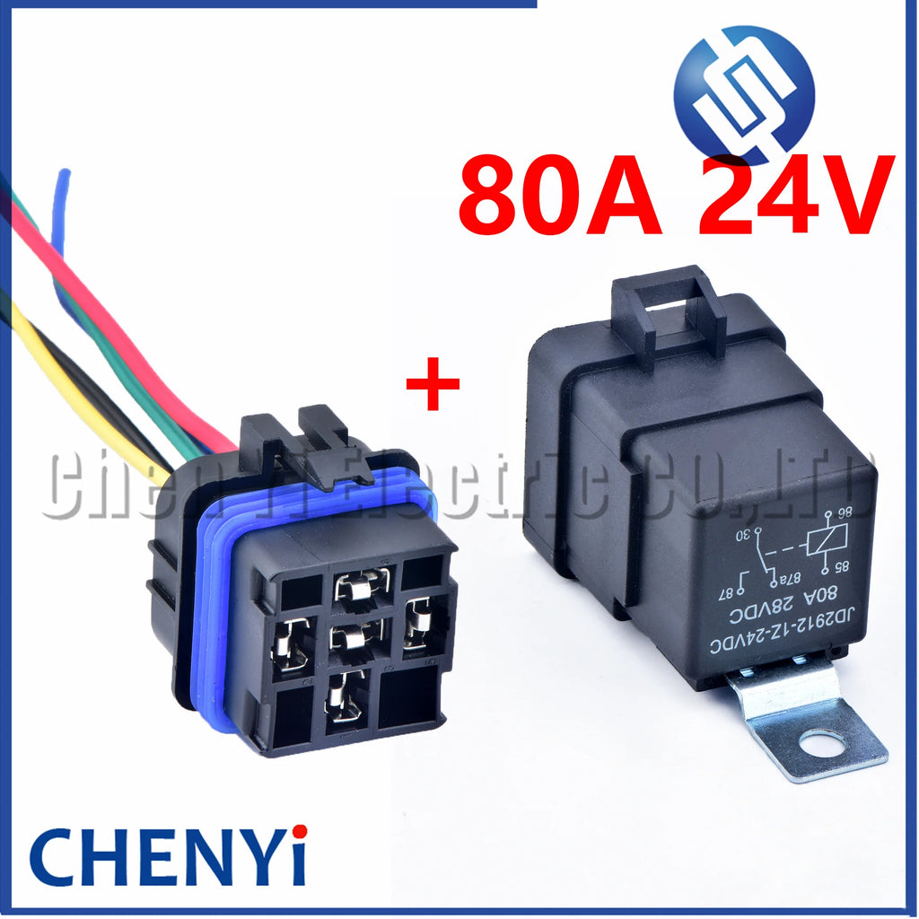 5 Pin Automotive Waterproof Wiring Connector Plug Socket 12V 24V 40A 80A relay 12077951 12065686 For Boat Auto Fan Car Relay