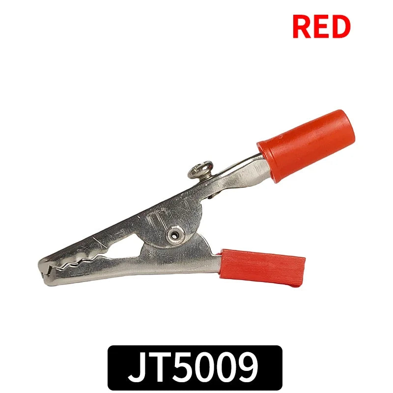 40PCS Large 55mm Solderless Alligator Clips with Screw Terminals & Binding Posts, Red/Black Test Clips for Power Electronics